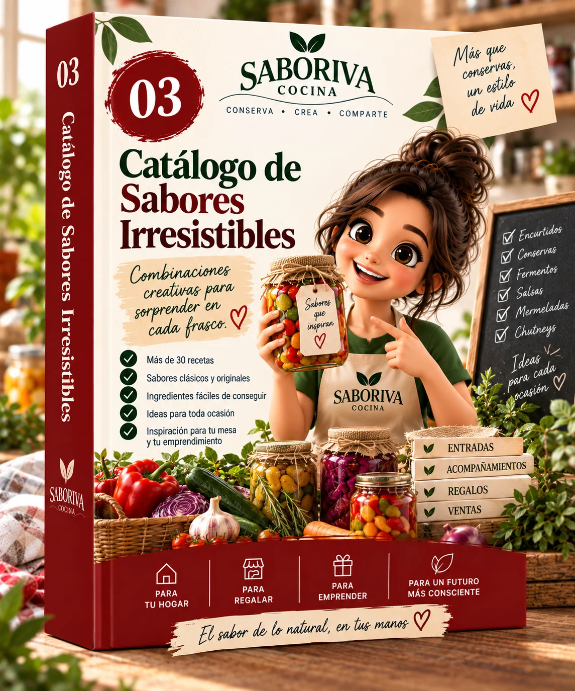 Catálogo de Sabores Irresistibles — recurso digital de Saboriva Cocina