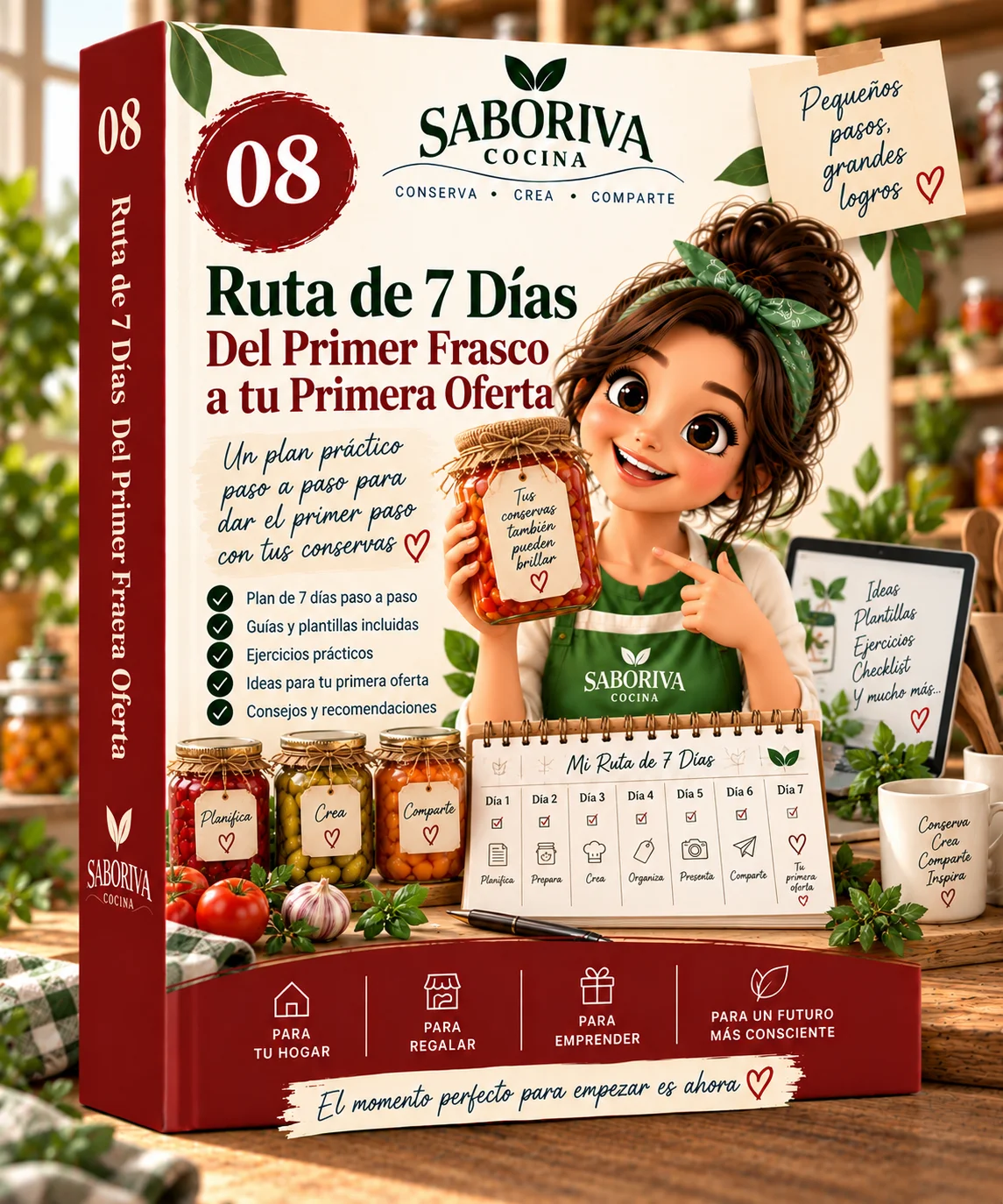 Ruta de 7 Días: Del Primer Frasco a tu Primera Oferta — recurso digital de Saboriva Cocina