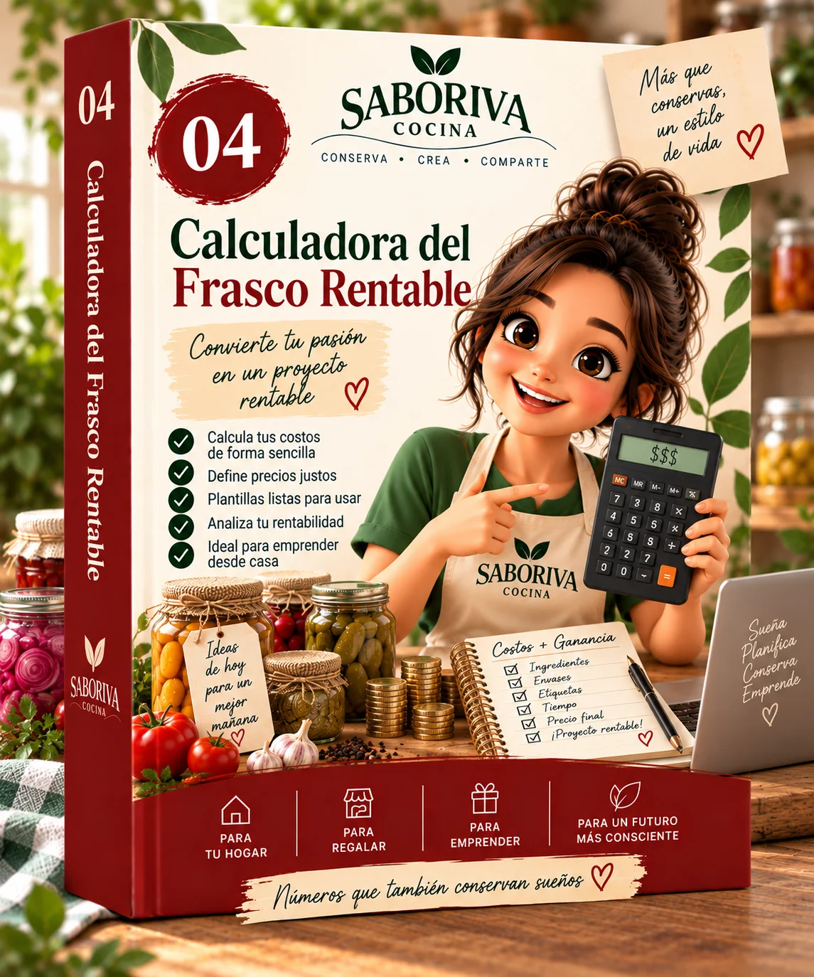 Calculadora del Frasco Rentable — recurso digital de Saboriva Cocina